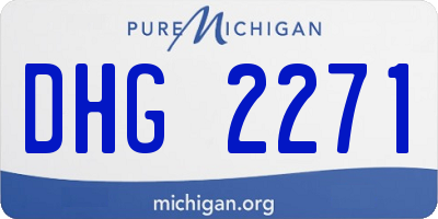 MI license plate DHG2271