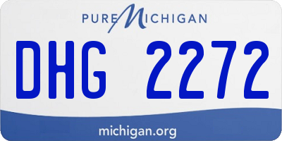MI license plate DHG2272