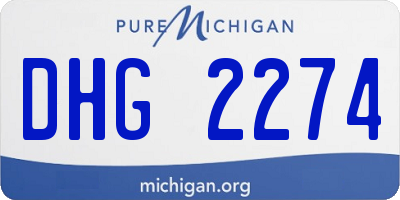 MI license plate DHG2274