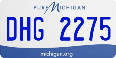 MI license plate DHG2275