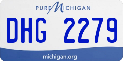 MI license plate DHG2279