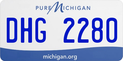 MI license plate DHG2280