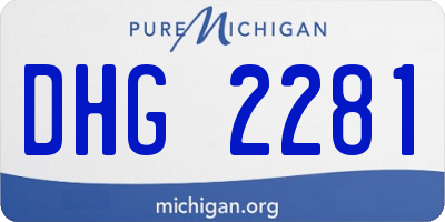MI license plate DHG2281