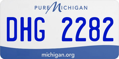 MI license plate DHG2282