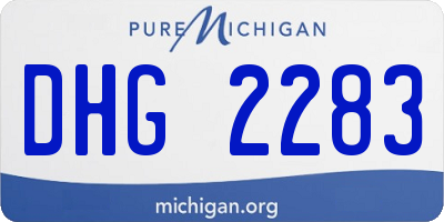 MI license plate DHG2283