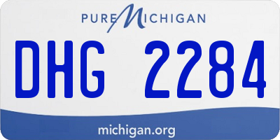 MI license plate DHG2284