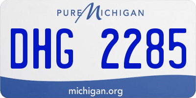 MI license plate DHG2285
