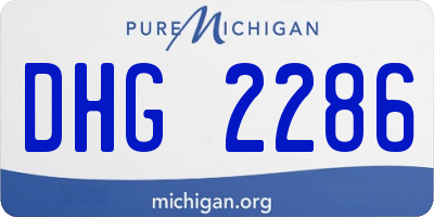 MI license plate DHG2286