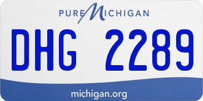 MI license plate DHG2289