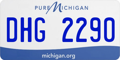 MI license plate DHG2290