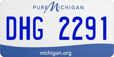 MI license plate DHG2291