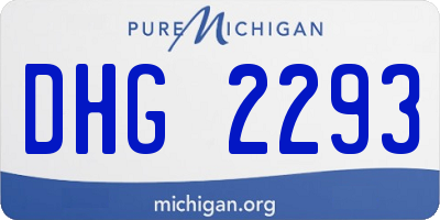 MI license plate DHG2293