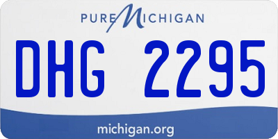 MI license plate DHG2295