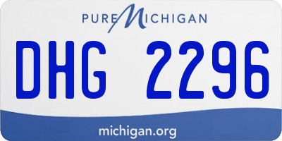 MI license plate DHG2296