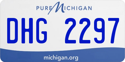 MI license plate DHG2297