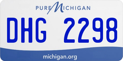 MI license plate DHG2298