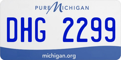 MI license plate DHG2299