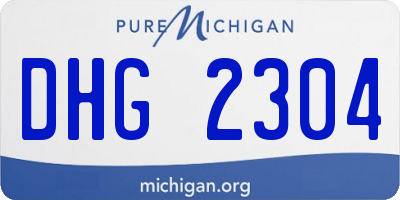 MI license plate DHG2304
