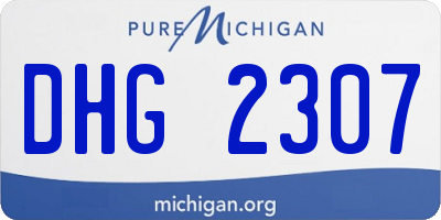 MI license plate DHG2307
