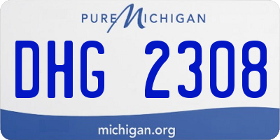 MI license plate DHG2308