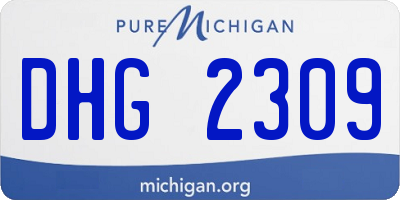 MI license plate DHG2309