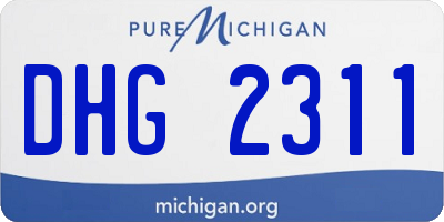 MI license plate DHG2311