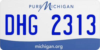 MI license plate DHG2313