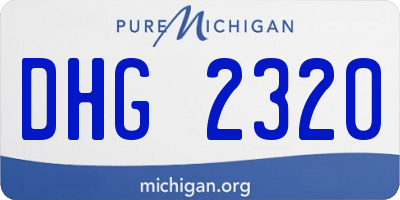 MI license plate DHG2320