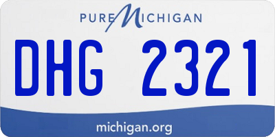 MI license plate DHG2321