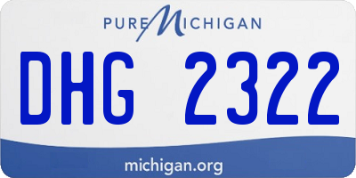 MI license plate DHG2322