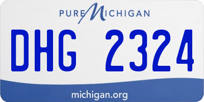 MI license plate DHG2324