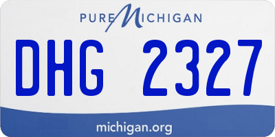 MI license plate DHG2327
