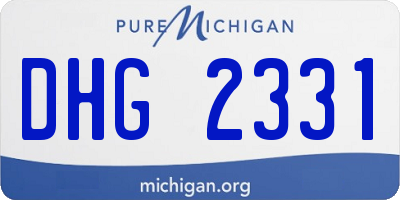 MI license plate DHG2331