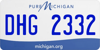 MI license plate DHG2332