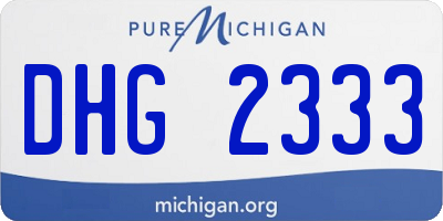 MI license plate DHG2333