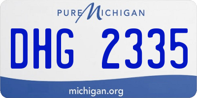 MI license plate DHG2335