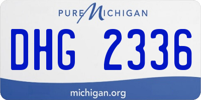 MI license plate DHG2336