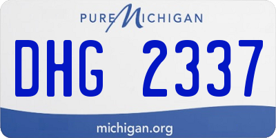 MI license plate DHG2337