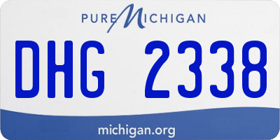 MI license plate DHG2338