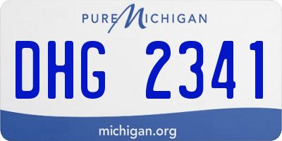 MI license plate DHG2341