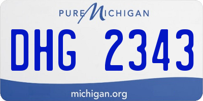 MI license plate DHG2343