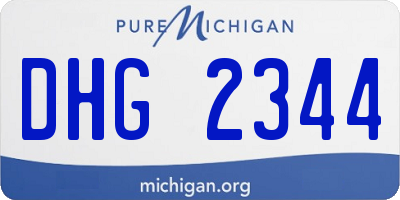 MI license plate DHG2344