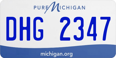 MI license plate DHG2347