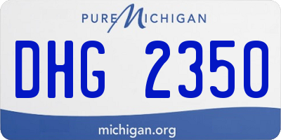 MI license plate DHG2350