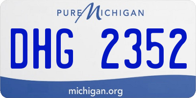 MI license plate DHG2352