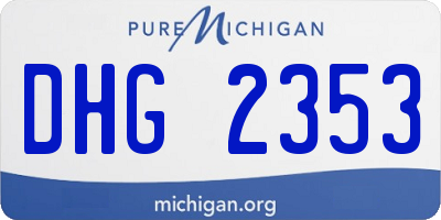 MI license plate DHG2353