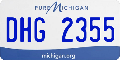 MI license plate DHG2355