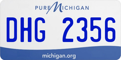MI license plate DHG2356