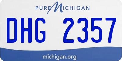 MI license plate DHG2357