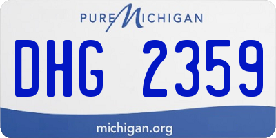 MI license plate DHG2359